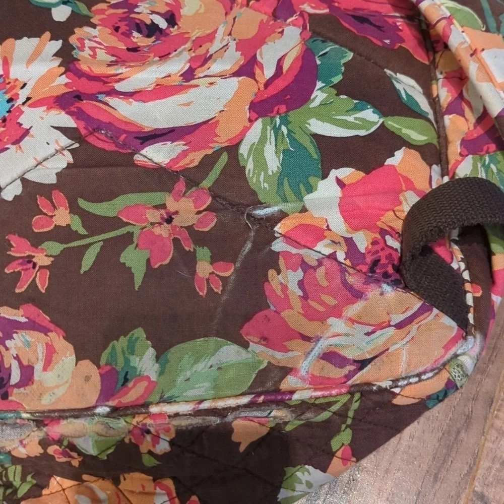 Vera Bradley Floral backpack. Pink and brown floral backpack. - Picture 5 of 11